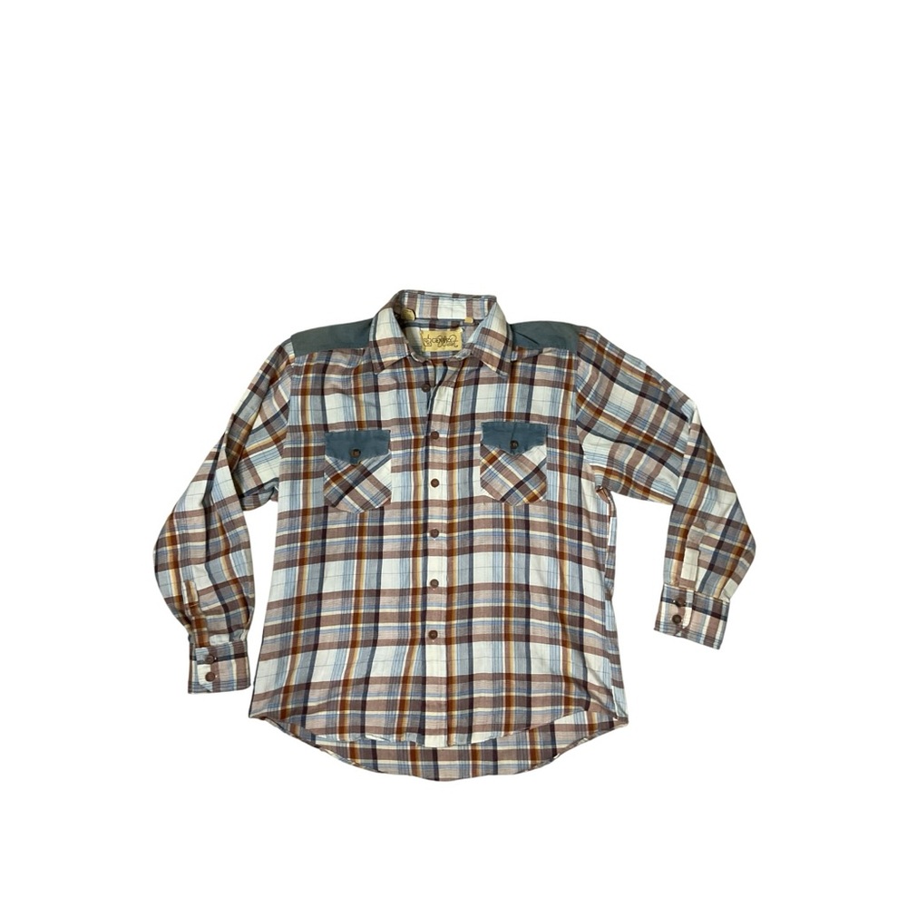 Vintage Gentry West Plaid Pearl Snap Western Shirt Cowboy Rodeo Shirt Size M